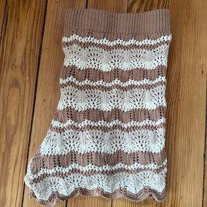 Hippie Rose Brown and Cream Knit Shorts